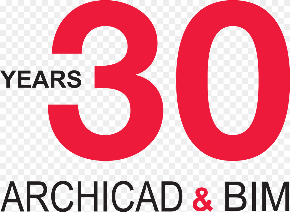 Archicad 30 Years Anniversary Logo For Use On Light, Number, Symbol, Text Free Png