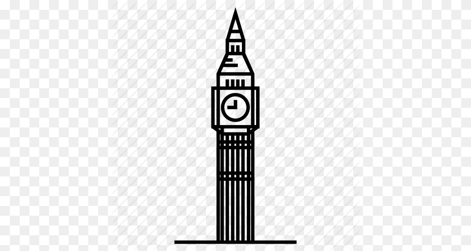 Architecture Big Ben Landmark London Travel United Kingdom Icon, Building, Clock Tower, Spire, Tower Free Transparent Png