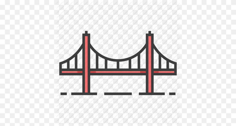 Architecture California Famous Golden Gate Bridge Historical, Suspension Bridge Free Png