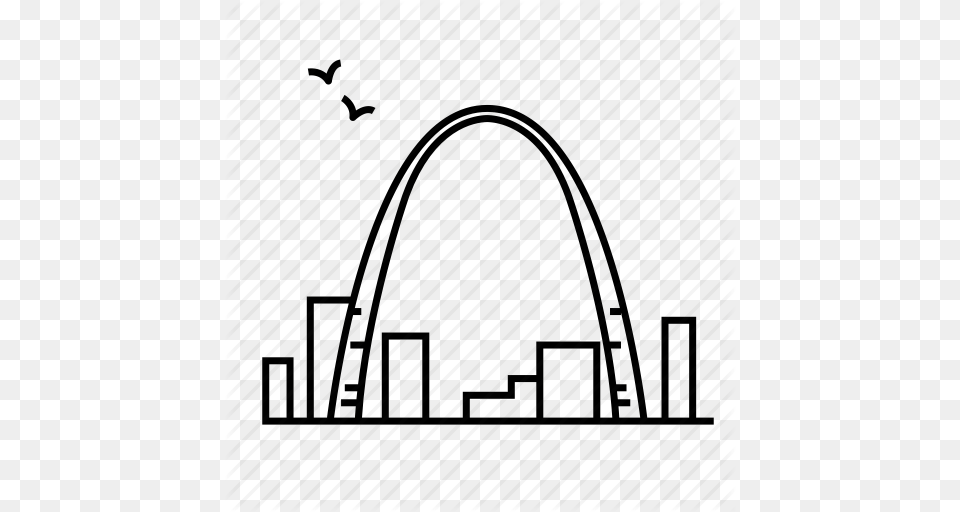 Architecture Gateway Arch Landmark Missouri Monument Travel Icon Free Png Download