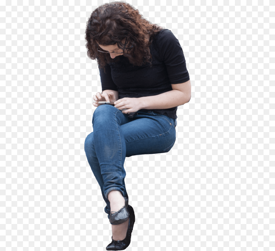 Architecture People Sitting, Woman, Person, Pants, Jeans Free Png