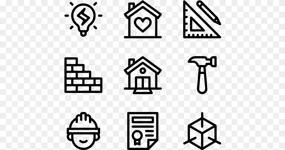 Architecture Print Icons, Gray Free Transparent Png
