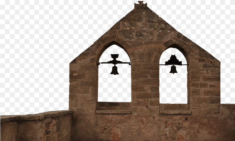 Architecture Ruin Building Leave Facade Bells Capdepera Castle, Arch, Bell Tower, Brick, Tower Free Png Download