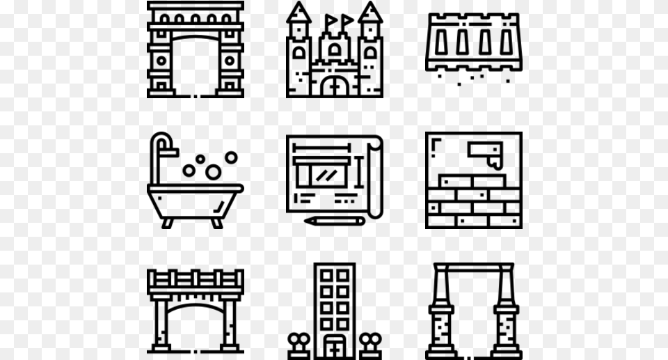 Architecture Visualize Icon, Gray Png