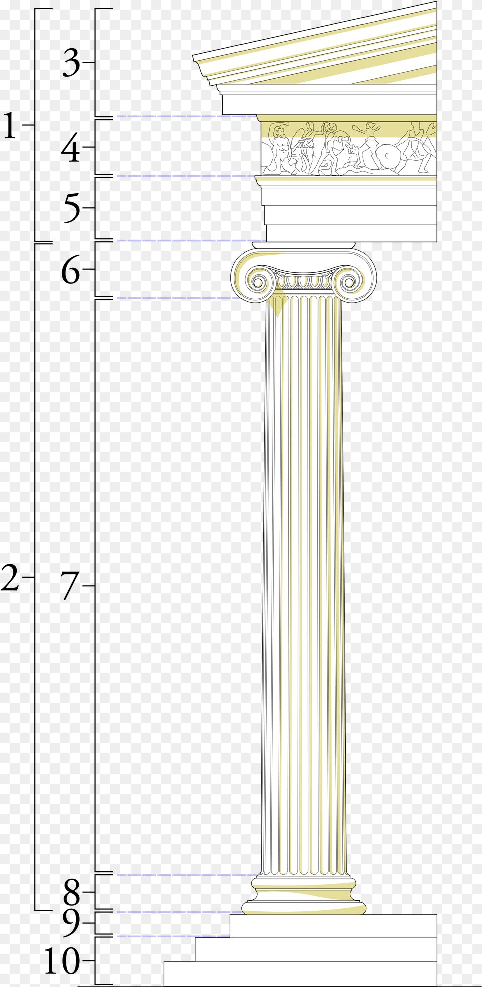 Architrave Ionic, Architecture, Pillar, Cross, Symbol Png Image