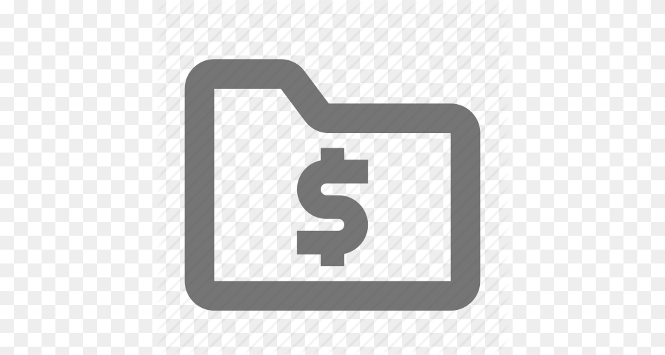 Archive Document Dollar File Folder Money Icon, Blackboard, Text, Symbol Free Transparent Png