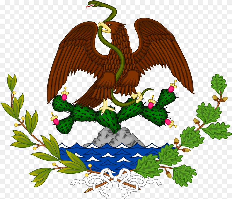 Archivoescudo De La Rep250blica Central Mexicanasvg Centralist Republic Of Mexico, Pattern, Animal, Bird, Emblem Png
