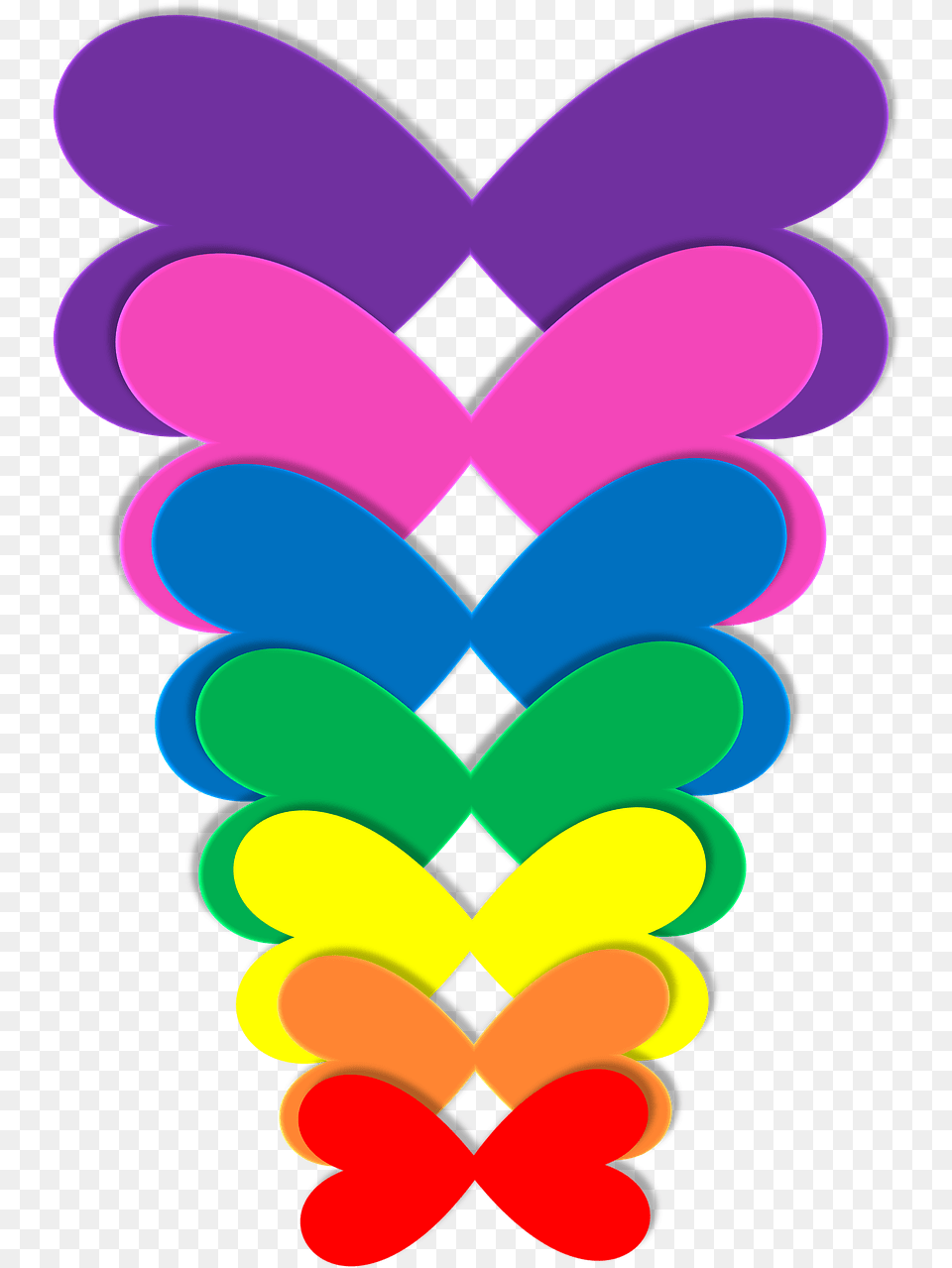 Arco Iris De Rainbow Colors Heart, Light, Art, Graphics Png Image
