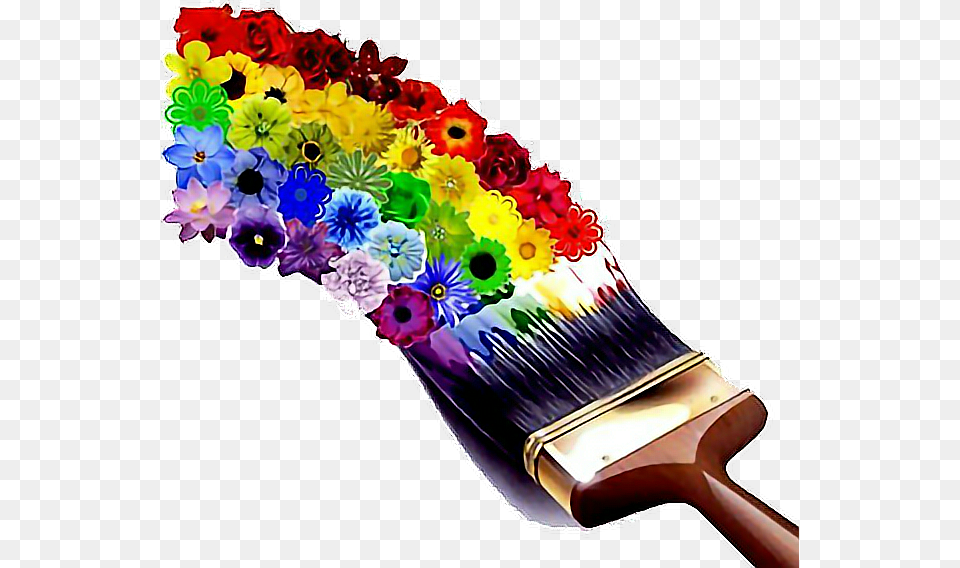 Arcoiris Color Flor Pincel Paint Brushes For Houses, Brush, Device, Tool, Flower Free Transparent Png