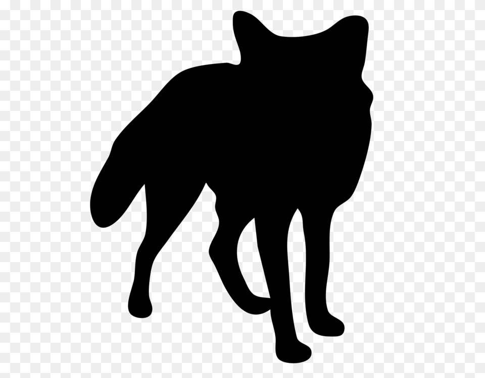 Arctic Fox Silver Fox Red Fox Silhouette, Gray Png Image