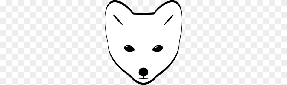 Arctic Fox Sitting Clipart, Stencil, Animal, Mammal, Wildlife Free Png