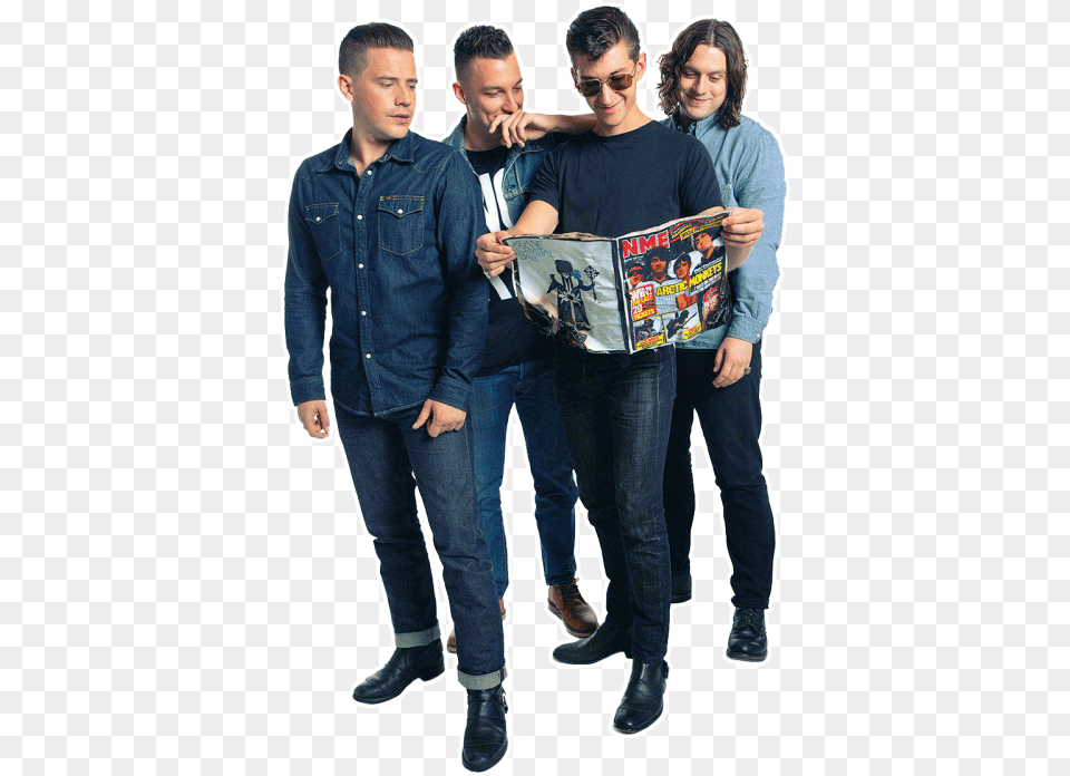 Arctic Monkeys Reading Nme Arctic Monkeys Photoshoot For Nme, Pants, Clothing, Jeans, Person Png Image