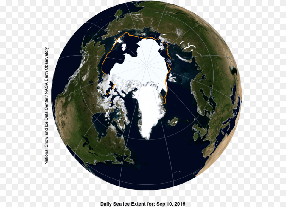 Arctic Sea Ice Concentration Satellite Image Of Arctic Circle, Astronomy, Globe, Outer Space, Planet Free Png Download