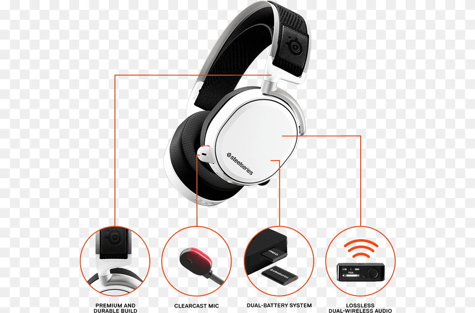 Arctis Pro Wireless Steelseries Arctis Pro Wireless White, Electronics, Headphones Free Transparent Png
