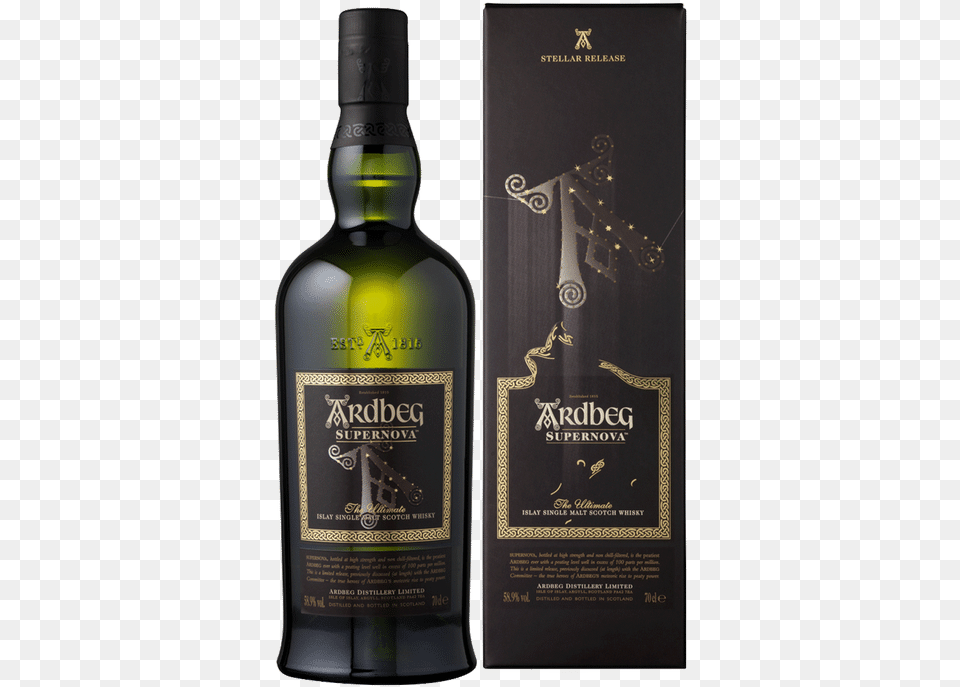 Ardbeg Supernova Ardbeg Scotch Single Malt Supernova, Alcohol, Beverage, Liquor, Bottle Free Transparent Png