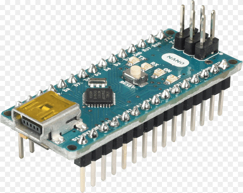 Arduino Nano V3 Arduino Nano 30 Mini Usb, Electronics, Hardware, Printed Circuit Board Png Image