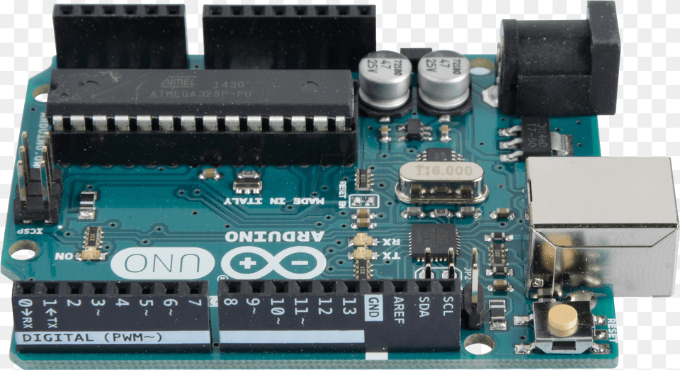 Arduino Pin Microcontroller Arduino Duemilanove, Electronics, Hardware, Computer Hardware, Printed Circuit Board Free Png Download