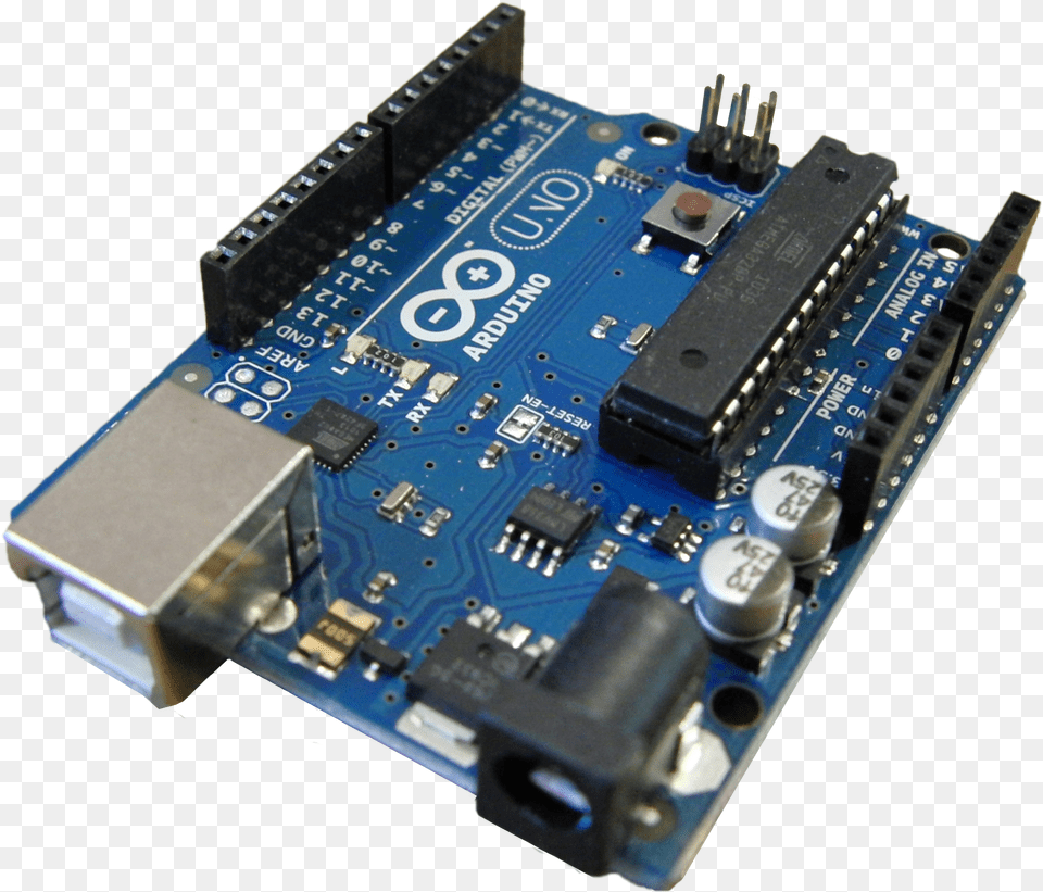 Arduino Uno Perspective Arduino Uno, Electronics, Hardware, Computer Hardware, Printed Circuit Board Free Transparent Png