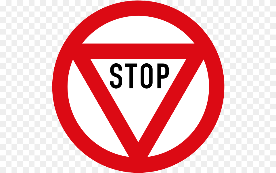 Are Stop Signs Red In Every Country Stop Sign Circle Triangle, Symbol, Road Sign Png Image
