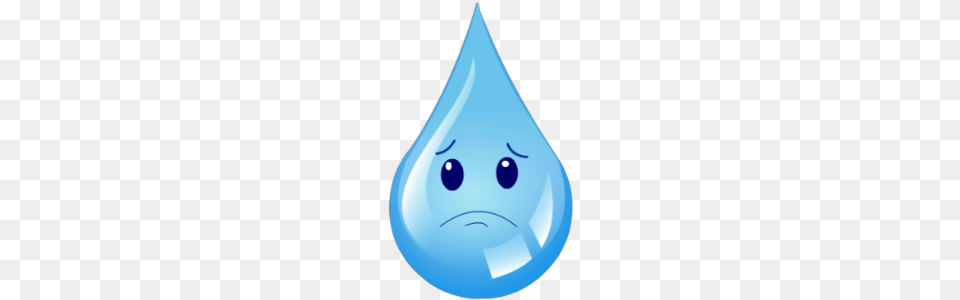 Are We Running Out Of Water Sad Water Drop Clipart, Droplet, Lighting, Clothing, Hat Free Png Download