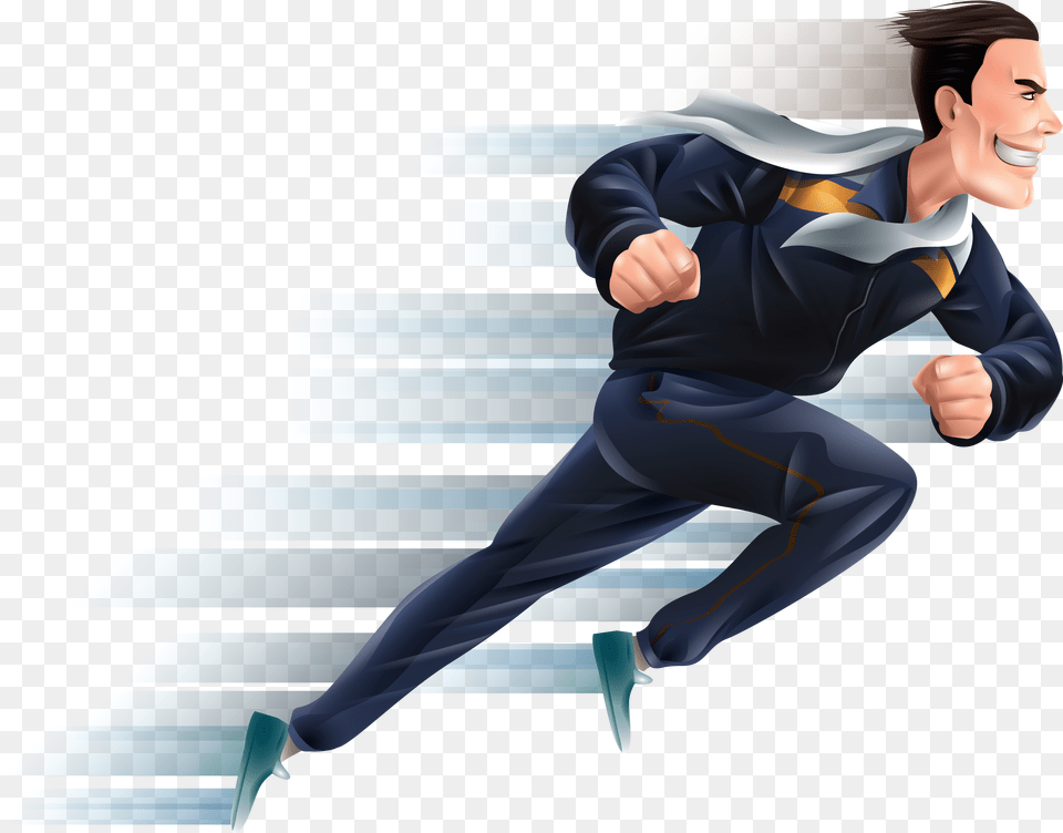 Are You Seeking A Fast Credit Repair Company Man Running Fast Cartoon, Adult, Male, Person, Architecture Png Image