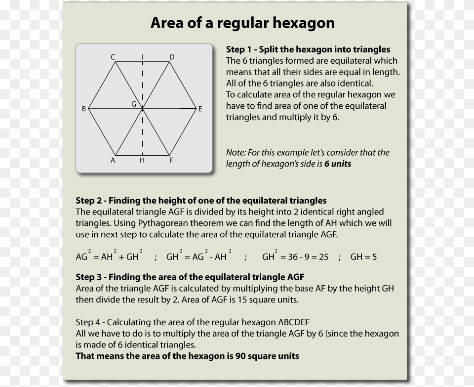 Area Of A Regular Hexagon, Page, Text Free Transparent Png