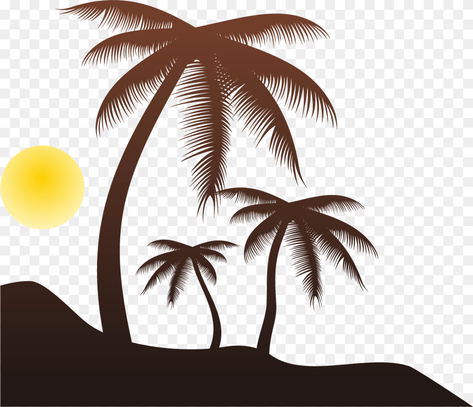 Arecaceae Silhouette Tree Clip Art Palm Tree Silhouette Transparent, Astronomy, Moon, Nature, Night Png