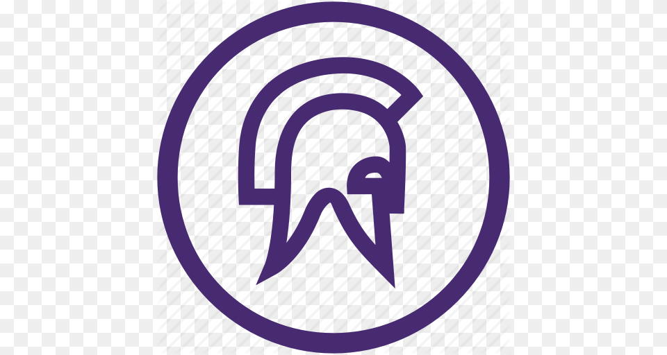 Ares God Greek Mythology Helmet Purple Skill War Icon, Logo Png Image