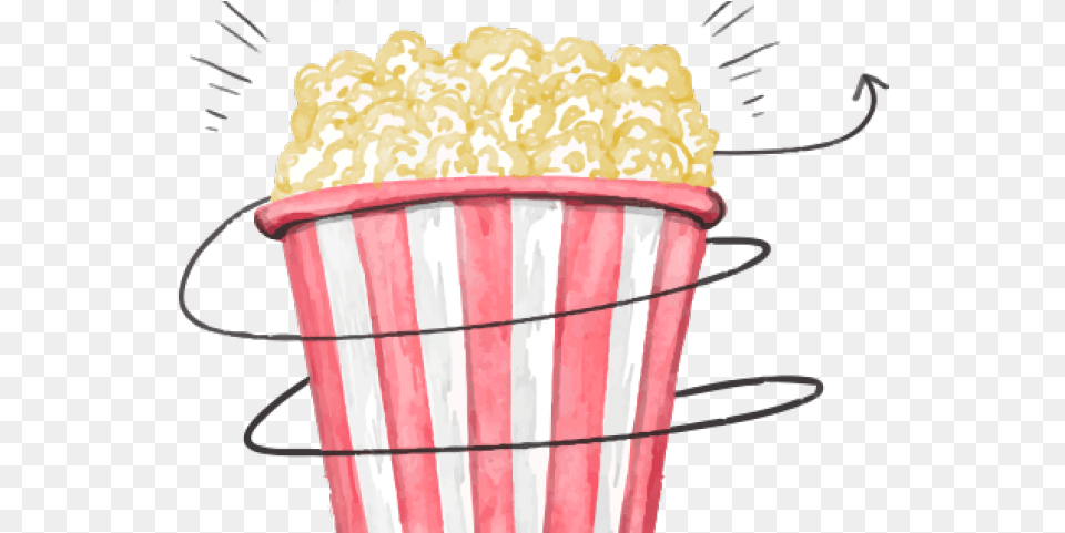 Argentina Clipart Popcorn Watercolor Cinema Popcorn, Food, Snack Free Png Download