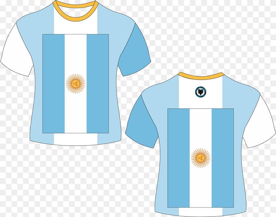 Argentina Country Flag Shirt Illustration, Clothing, T-shirt, Jersey Free Transparent Png