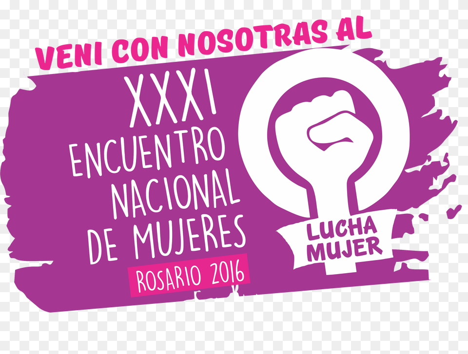 Argentina Encuentro De Mujeres, Advertisement, Poster, Purple, Body Part Png Image