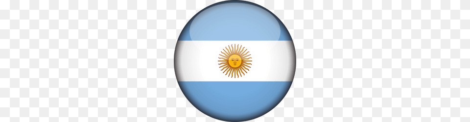 Argentina Flag, Sphere, Disk, Logo, Gold Free Transparent Png