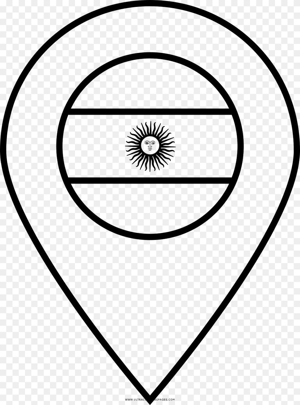 Argentina Flag Coloring, Gray Png