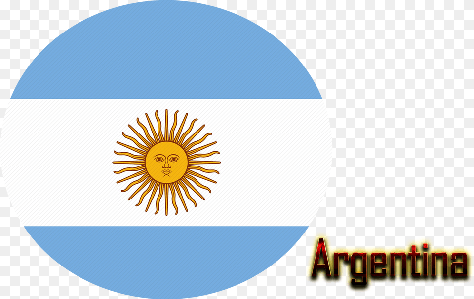 Argentina Flag Background Circle, Logo, Badge, Disk, Symbol Free Transparent Png