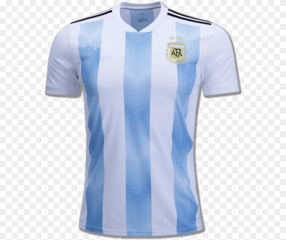 Argentina Football Jersey Home 2018 Fifa World Cup Argentina 2018 World Cup Jersey, Clothing, Shirt, T-shirt Free Png