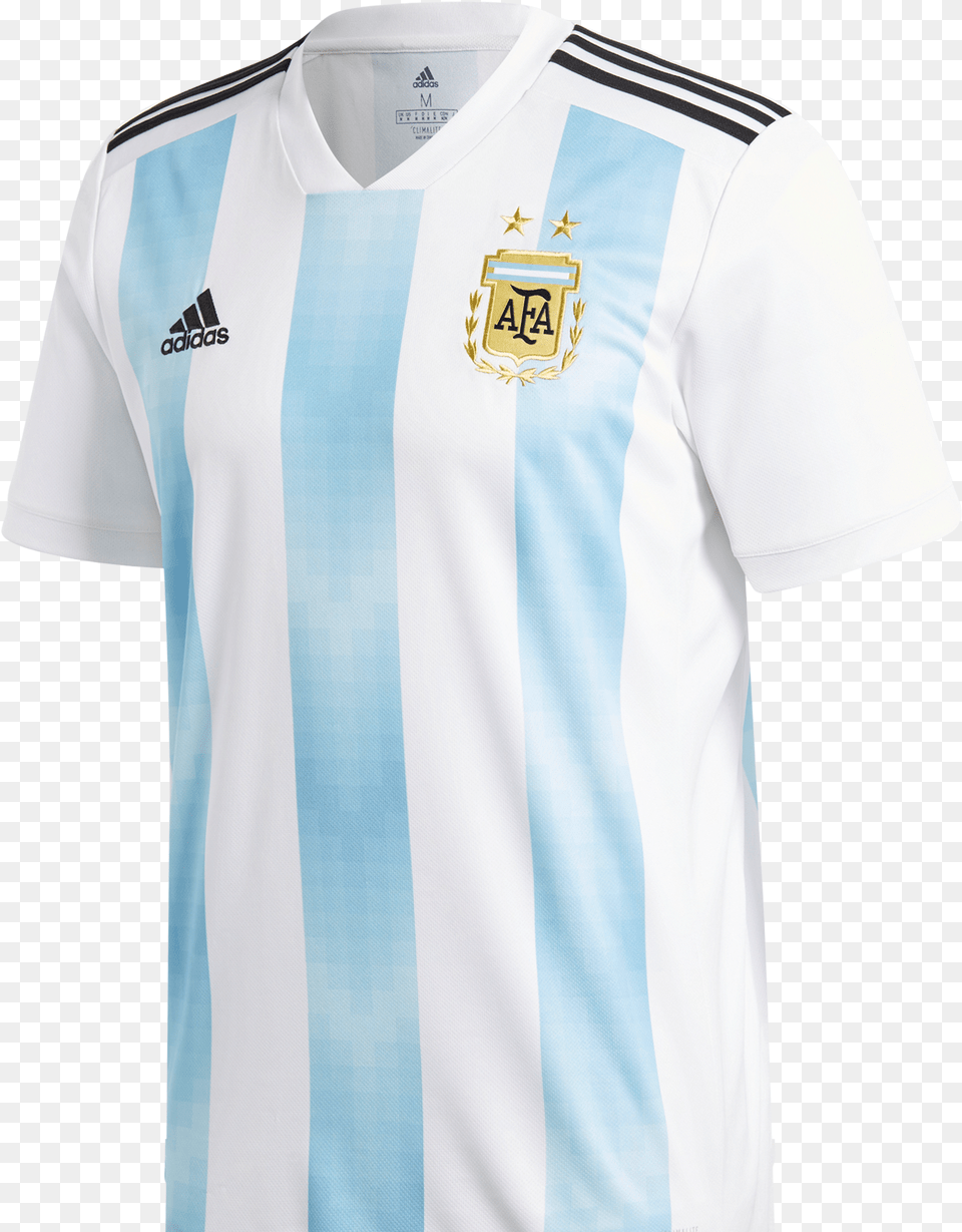 Argentina World Cup 2018 Home Jersey Nueva Camiseta De Argentina Para Rusia 2018, Clothing, Shirt, T-shirt, Ball Free Png Download