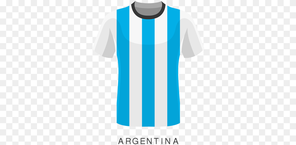 Argentina World Cup Football Shirt Cartoon Dibujo De Camiseta De Argentina, Clothing, T-shirt Free Png Download