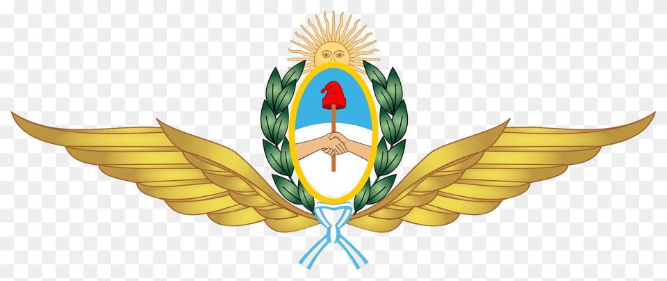 Argentine Airforce Wings Emblem, Symbol, Logo Free Transparent Png
