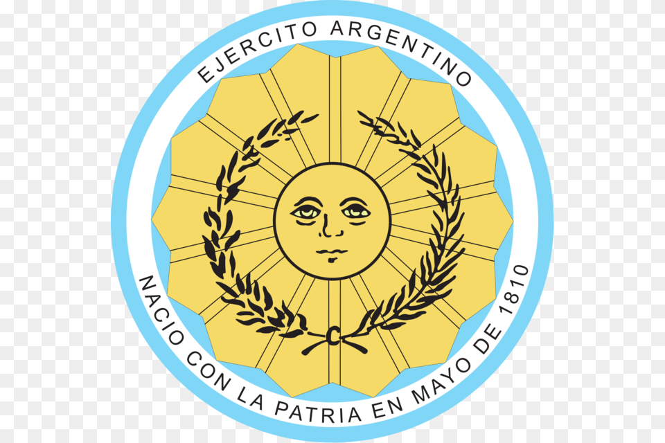Argentine Army Logo Dia Del Ejercito Argentino, Badge, Symbol, Emblem, Face Free Transparent Png