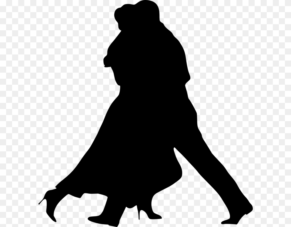 Argentine Tango Ballroom Dance Silhouette, Gray Free Transparent Png