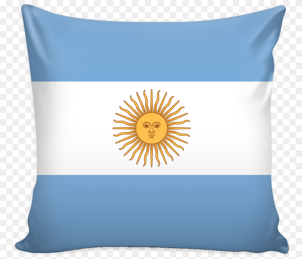Argentinian Flag Decorative Pillow Case Throw Pillow, Cushion, Home Decor, Face, Head Free Png