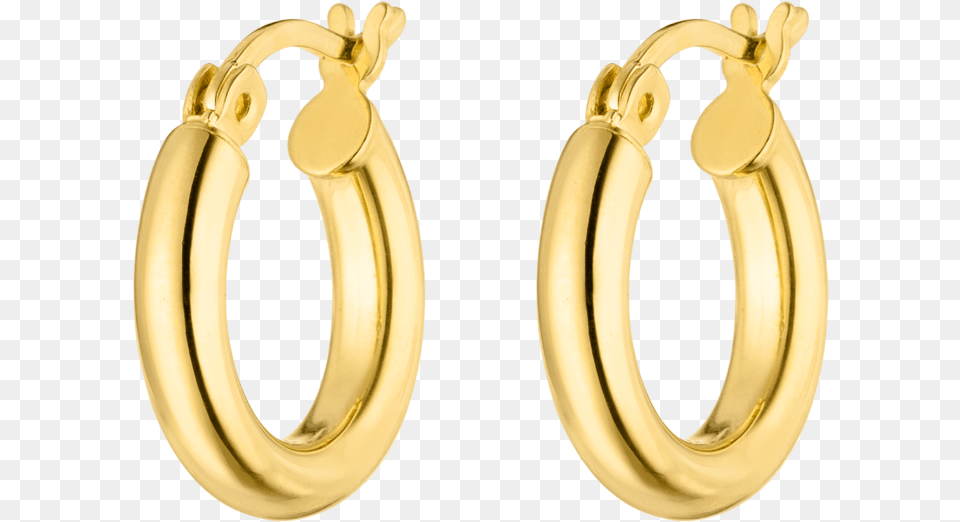 Argola De Ouro Media, Accessories, Earring, Gold, Jewelry Free Png Download