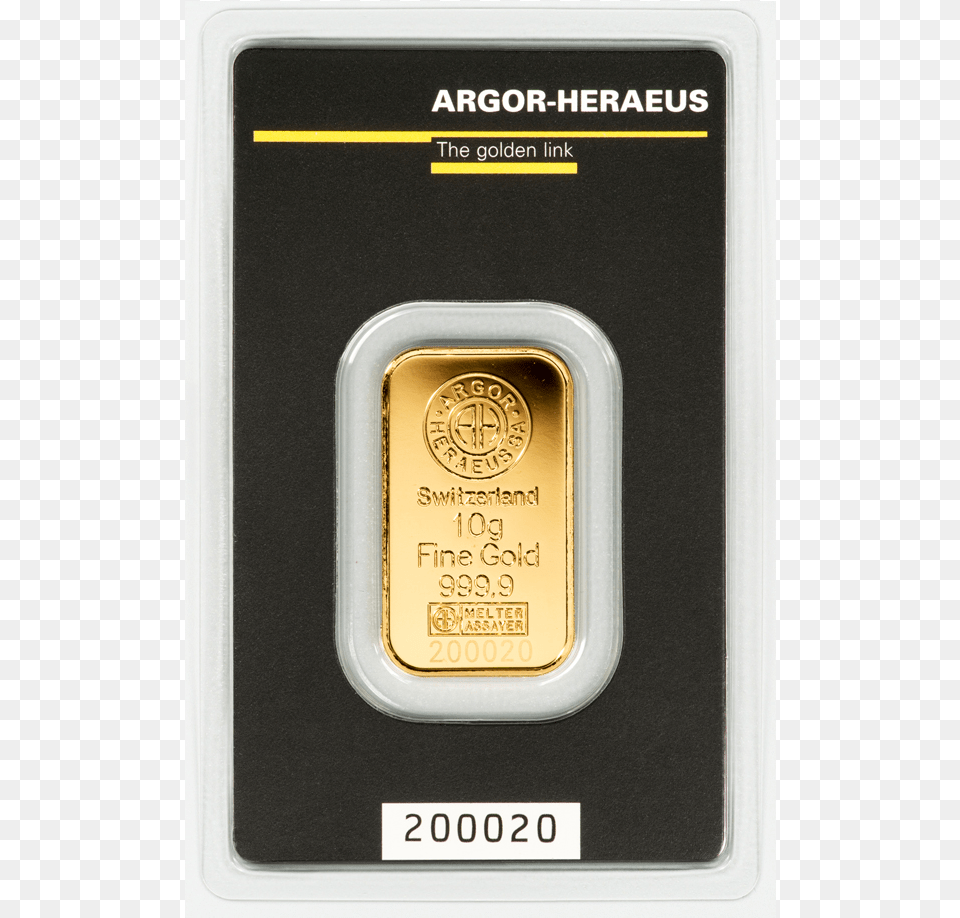 Argor Heraeus 10gr Gold Bar Argor Heraeus 10g Gold, Electronics, Mobile Phone, Phone Free Transparent Png