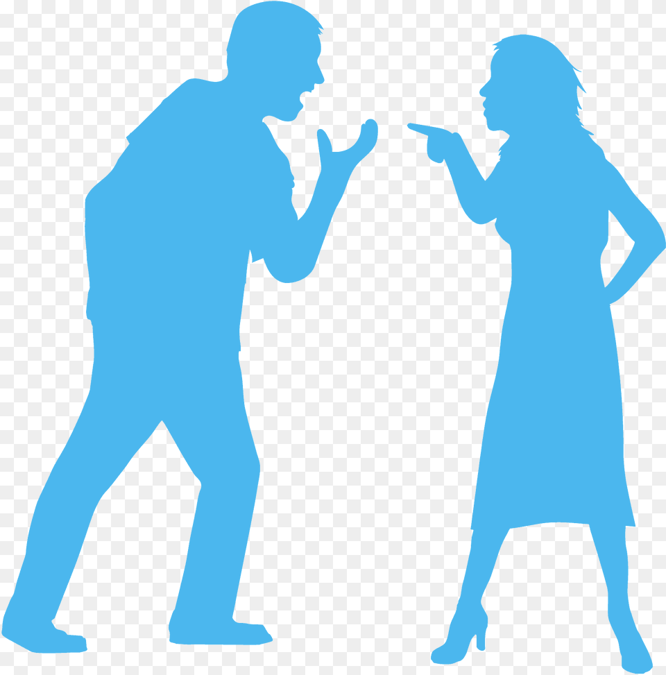 Arguing Couple Silhouette, Adult, Person, Performer, Man Png Image