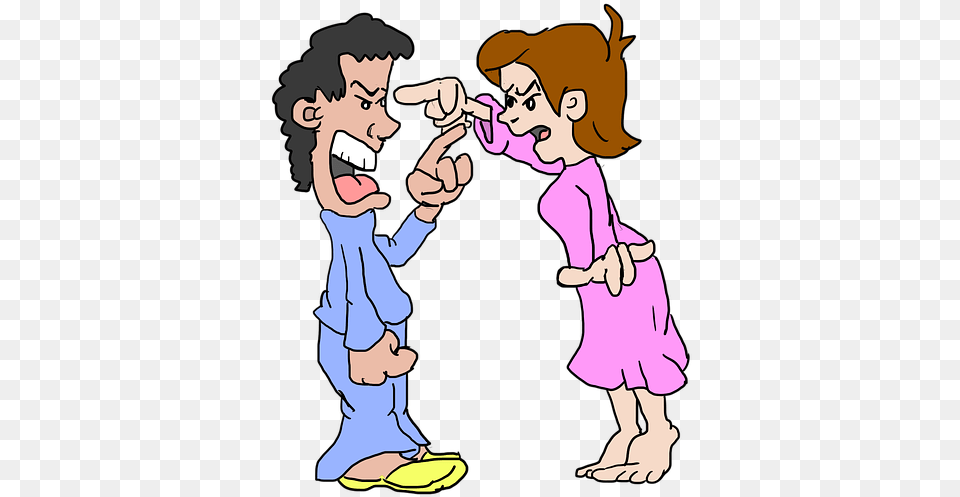 Argument Argue Fight Fighting Bicker Couple Cheating Wife Jokes, Baby, Person, Cartoon, Face Png