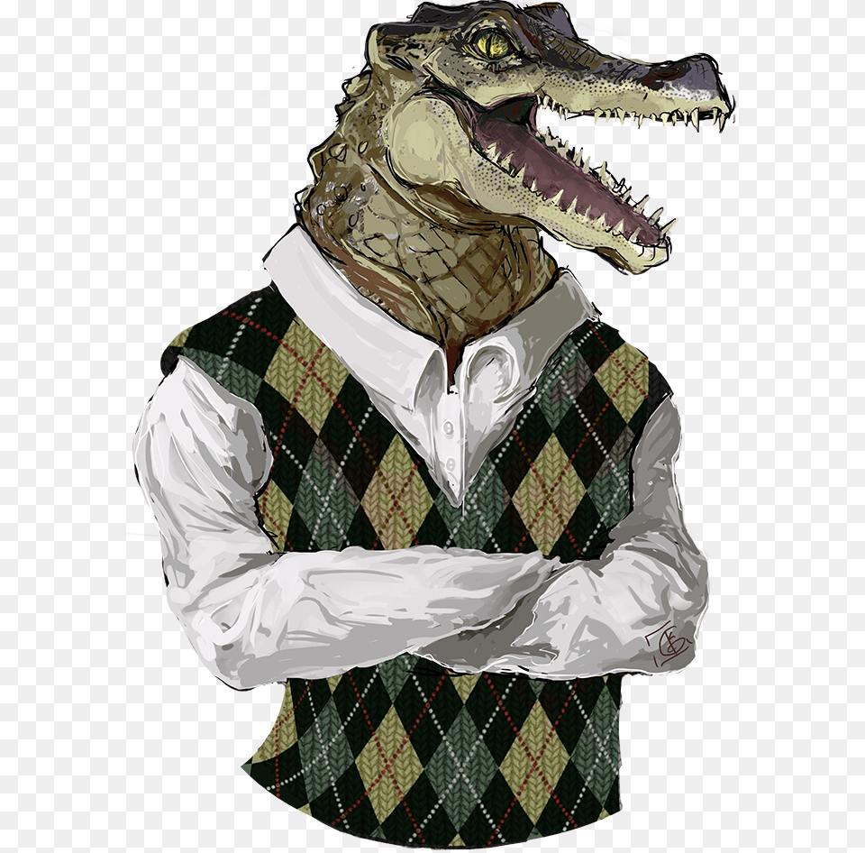 Argyle Alligator, Adult, Male, Man, Person Png Image