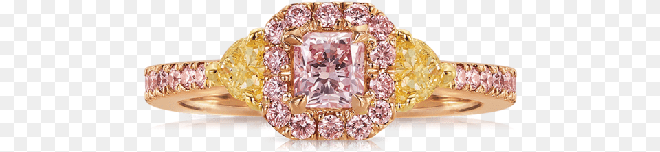 Argyle Pink And Yellow Diamond Vault Ring Engagement Ring, Accessories, Jewelry, Chandelier, Lamp Png Image