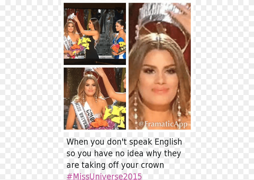 Ariadna Gutierrez Arevalo Confused And Mfw You Don T Know English, Accessories, Wedding, Person, Jewelry Png