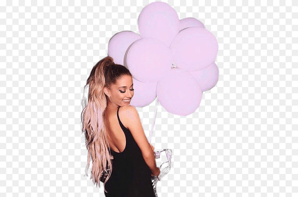 Ariana Grande Ariana Grande With Balloons, Balloon, Face, Head, Person Free Transparent Png