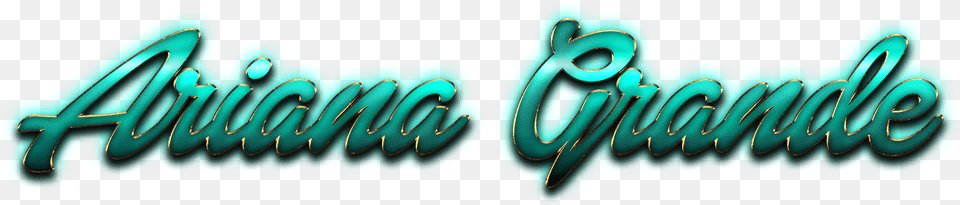 Ariana Grande Beautiful Letter Name Calligraphy, Turquoise, Coil, Spiral, Green Png